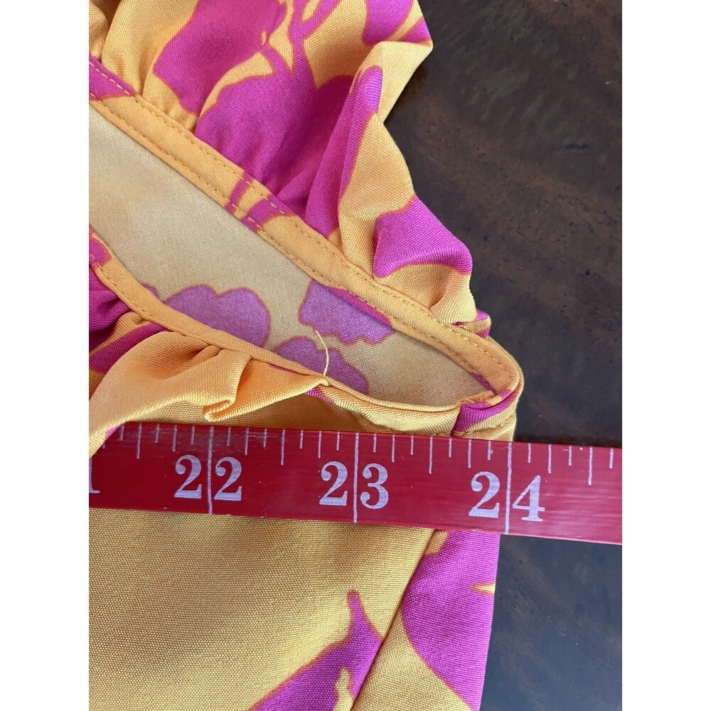 UMGEE Woman's Short Red & Gold Floral Dress Size 1XL - Picture 9 of 9